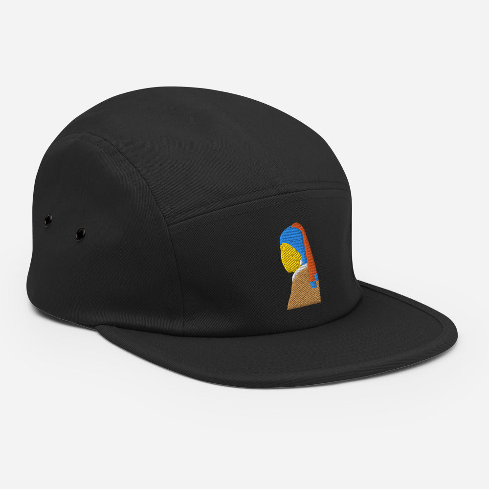 Girl with the Pearl Earring / iconic series five panel hat / Black