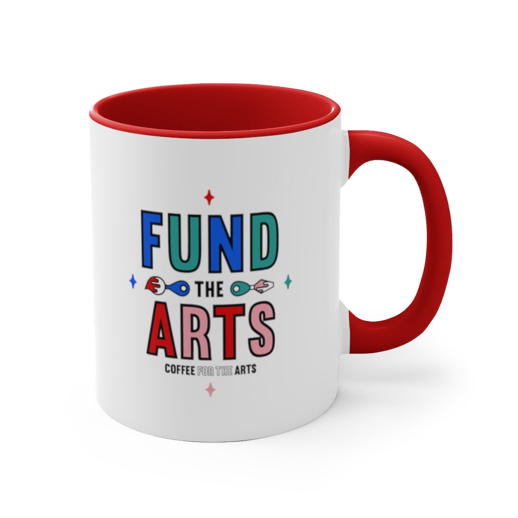 FUND THE ARTS - COLOR ACCENT MUG
