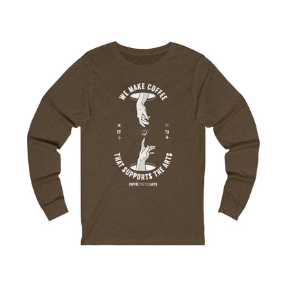 The Creation of Adam We Make Coffee Creation Unisex Jersey Long Sleeve Tee