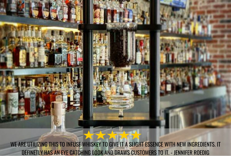 Yama Glass Cold Brew Tower – Black Straight Frame – 6–8 Cup (32 oz)