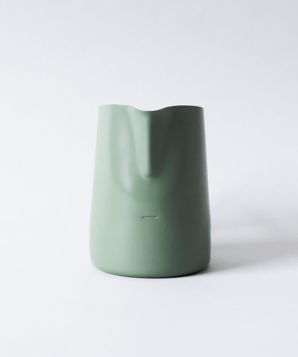 15oz SLOW POUR SUPPLY® x WPM Latte Art Pitcher with Wide Spout in Moss Green "ROWAN"