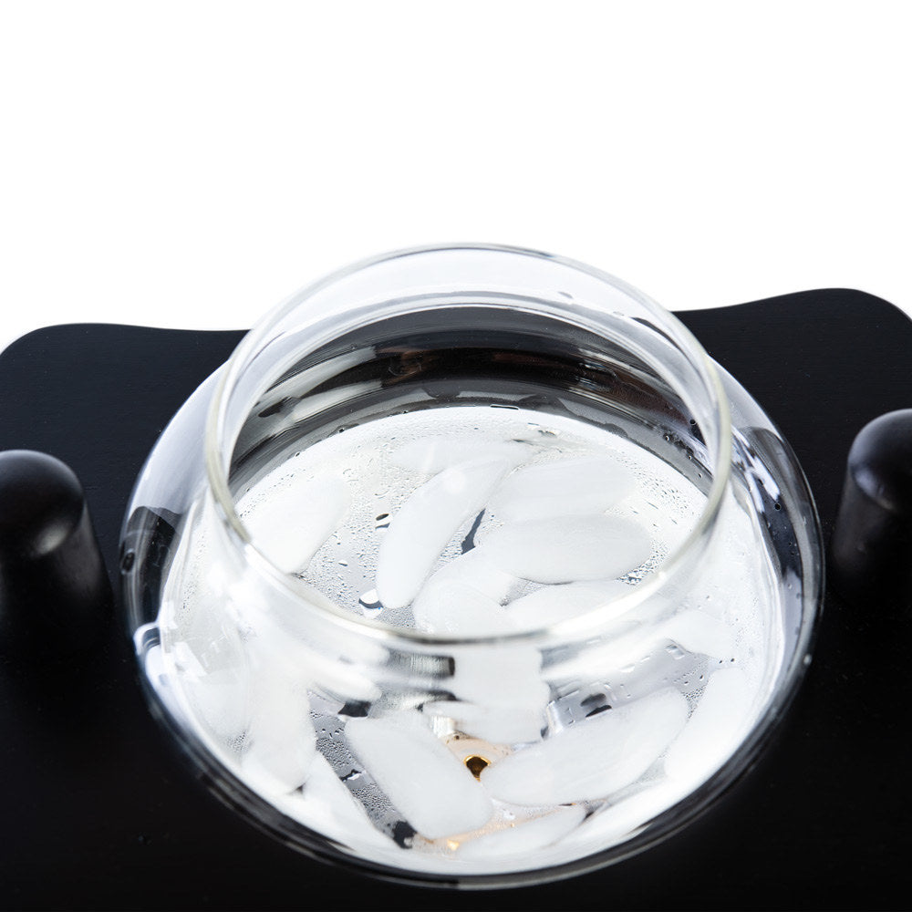 Yama Glass Cold Brew Tower – Black Straight Frame – 6–8 Cup (32 oz)