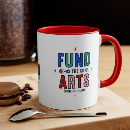 FUND THE ARTS - COLOR ACCENT MUG